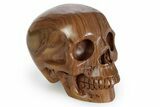 Realistic, Polished Picture Jasper Skull #381922-2